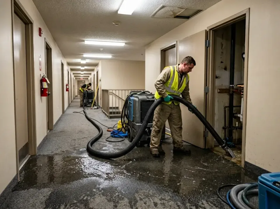 multi-unit-apartment-hallway-f-005 — frequently asked questions, Emergency Burst Pipe Water Extraction & Removal in Circlevi…